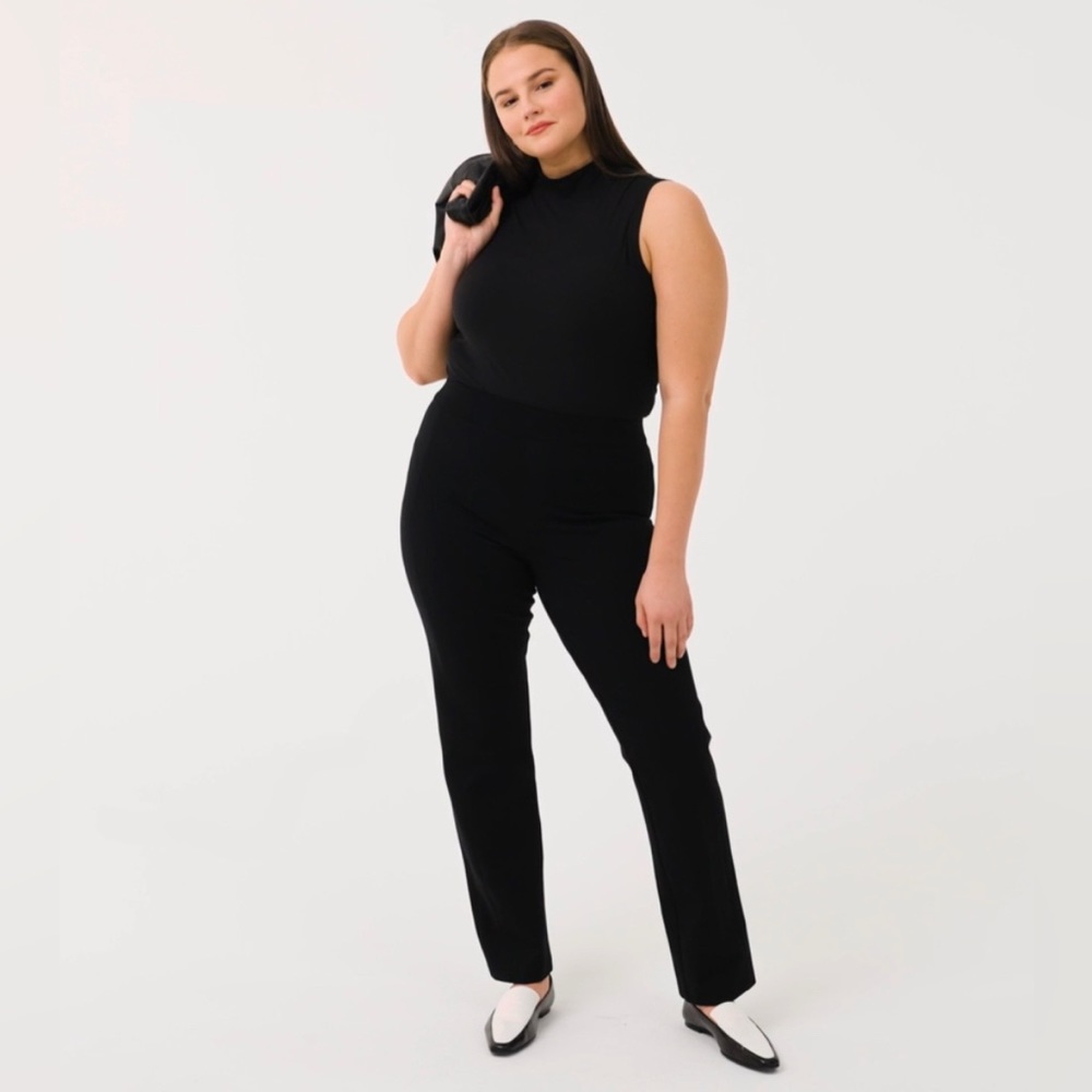 SPANX LP Large Petite Black Perfect Pant Slim Straight